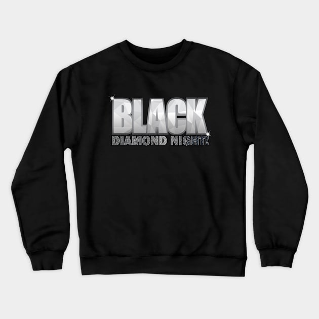 Black Diamond Night Crewneck Sweatshirt by G-Art Swiss